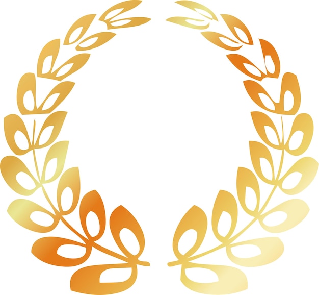 Vector gold laurel wreath