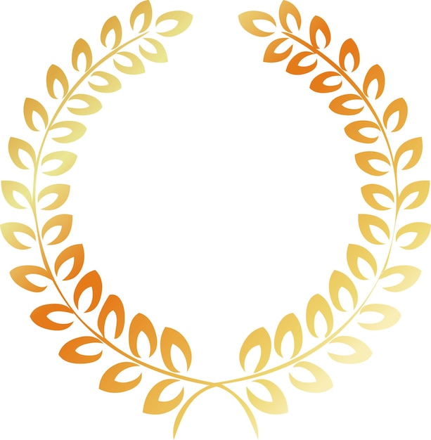 Vector gold laurel wreath