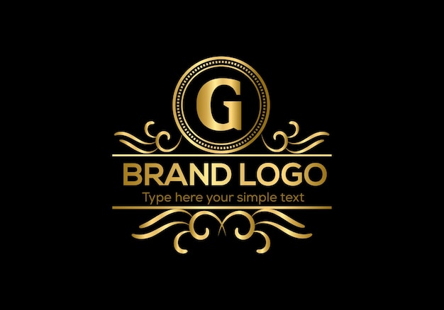 Gold letter g logo with a circle and the letter g.