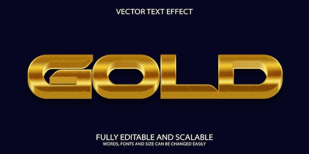 Gold letter text effect