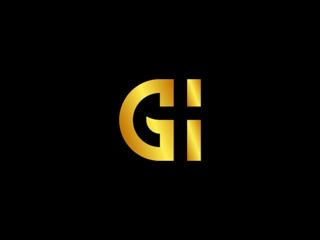 Gold letters g and g with a black background