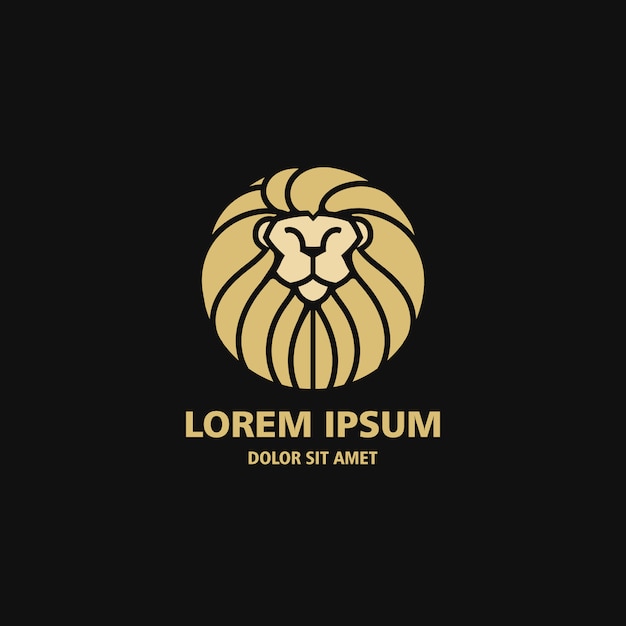 Gold Lion logo template