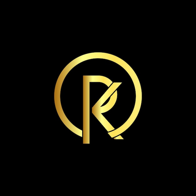 a gold logo with a symbol that says rK