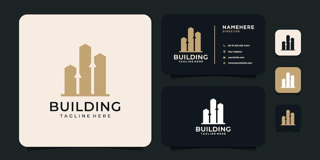 Gold luxury logo with businesscard