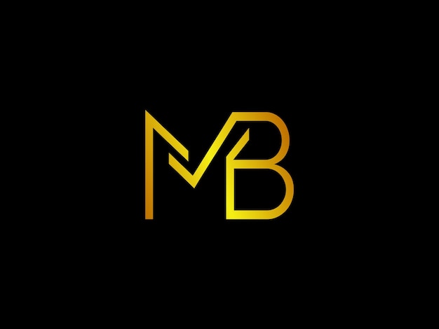 Gold m logo with a black background