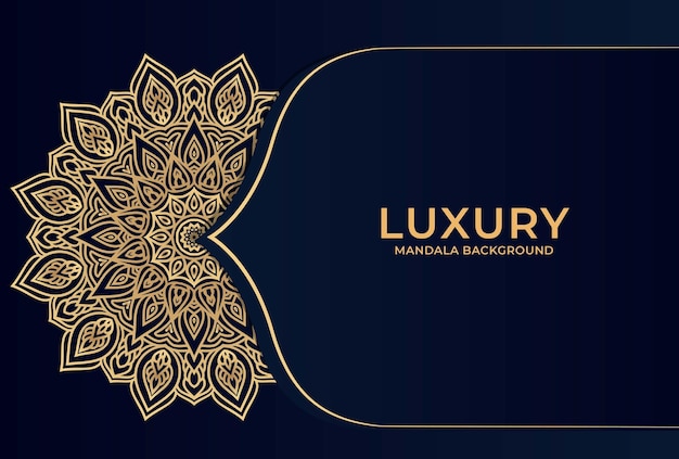 Gold mandala luxury background