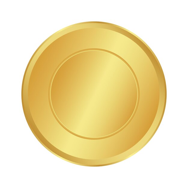 Gold Medal for the champion in the first place Icon vector ill