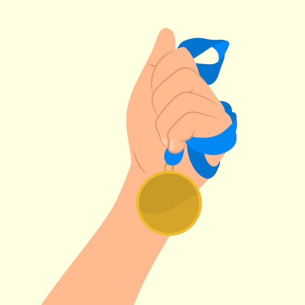 Gold medal in hand