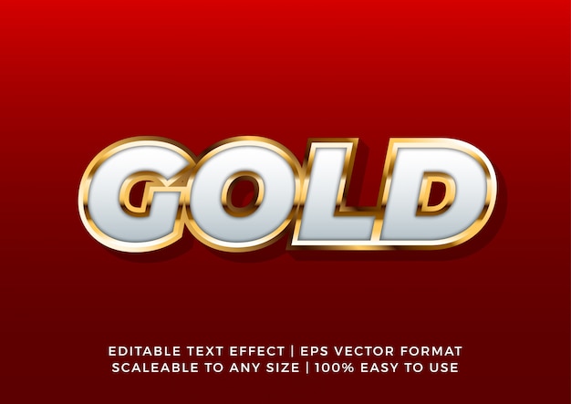 Gold Outline Bold Text Effect