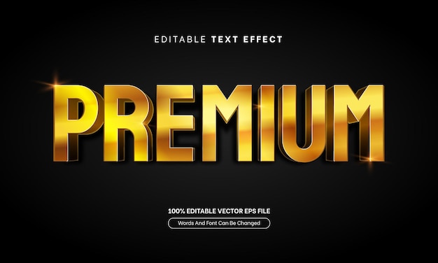 Gold premiumtext effect editable golden text font style effect