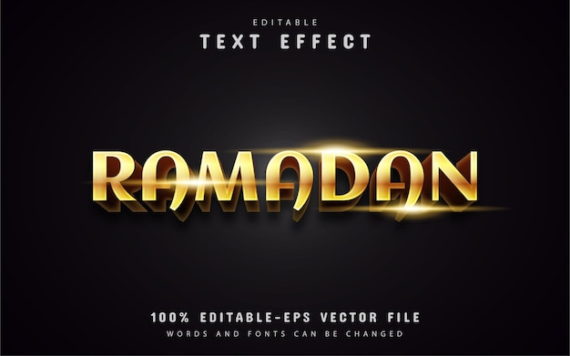 Gold ramadan text effects