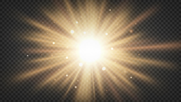 Gold Rays Background. Vector Widescreen Illustration