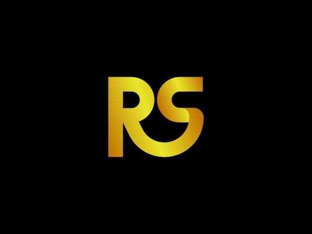 Gold rs logo on a black background