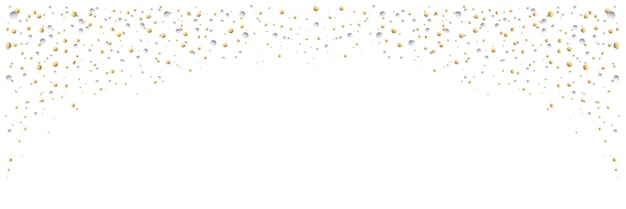 Gold and silver abstract glitter confetti isolated on white background