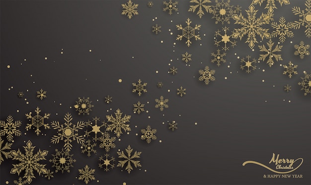 gold snowflakes background