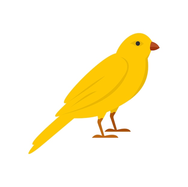 Gold song bird icon Flat illustration of gold song bird vector icon for web design