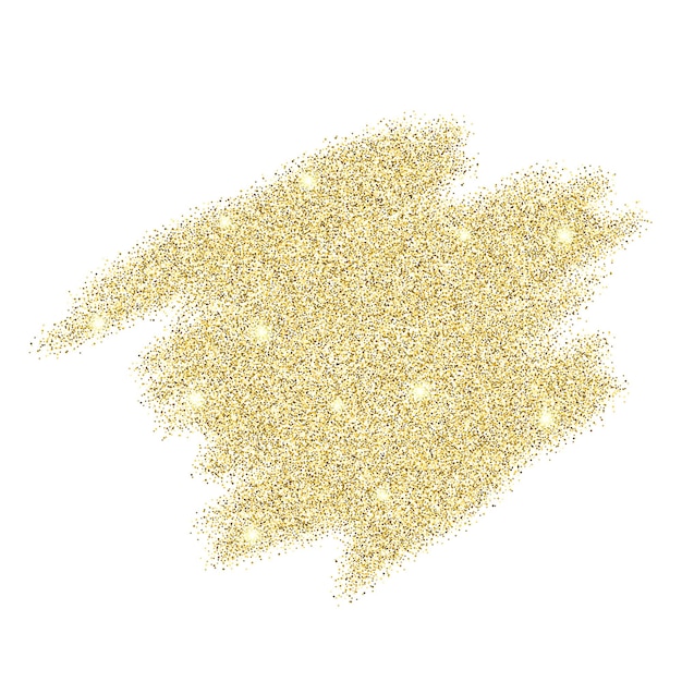 Gold sparkles on white background