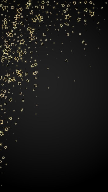 Gold sparkling star confetti