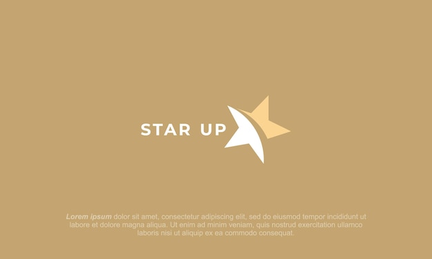 A gold star logo with a star on it