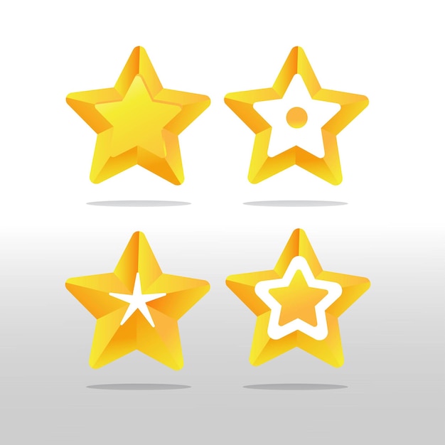 Gold Star rating collection set