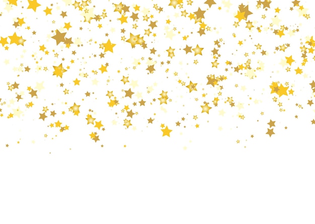 gold star shine confetti pattern falling golden stars.