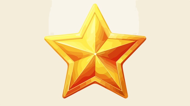 a gold star with a gold star on it