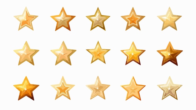 gold stars on a white background