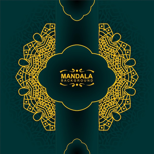 GOLD STYLE MANDALA PATTERN BACKGROUND. RAMADAN KAREEM, ISLAM AND ARABIC ORNAMENTS