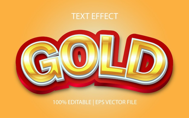 Gold Text Effect, Editable Text Style