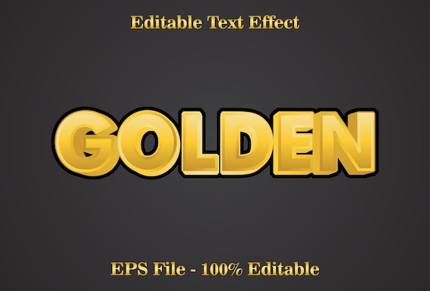 Gold text effect editable with gradient color