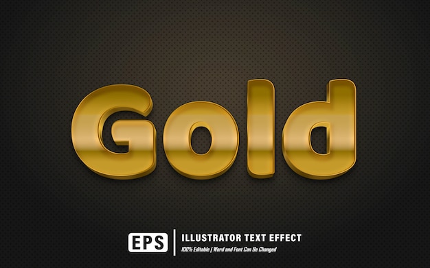 gold text effect - editable  