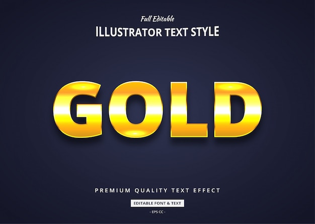 Gold Text Style Effect