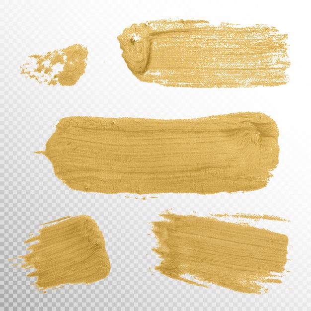 Gold Texture Paint Stain Illustration.