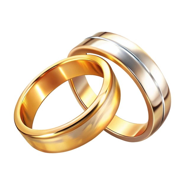 Vector gold wedding ring design