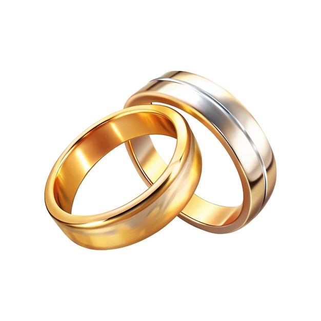 Vector gold wedding ring design