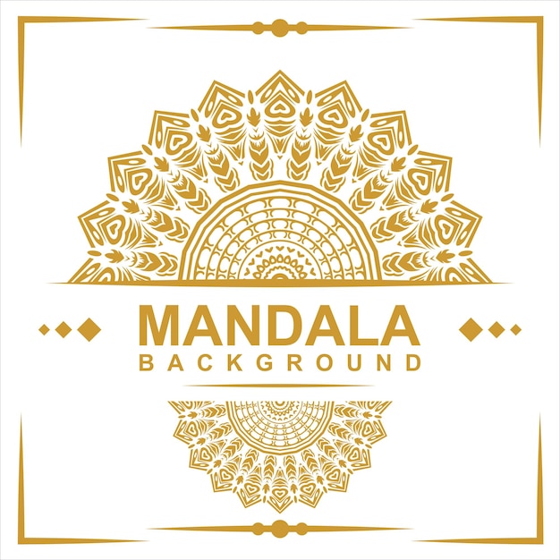 A gold and white background with a gold mandala design.