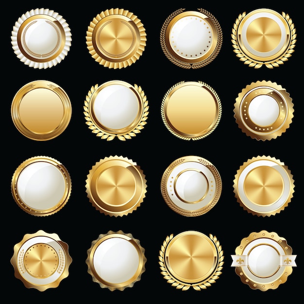 Gold and White Badge Luxury Set