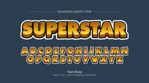 Golden 3D Cartoonish Uppercase Typography