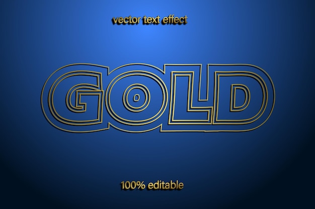 Golden 3d text style effect