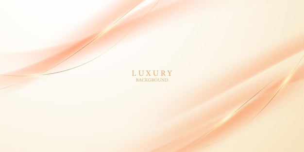 Golden abstract background with luxury golden lines vector illustration