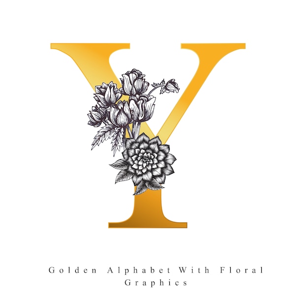 Golden Alphabet Letter Y 