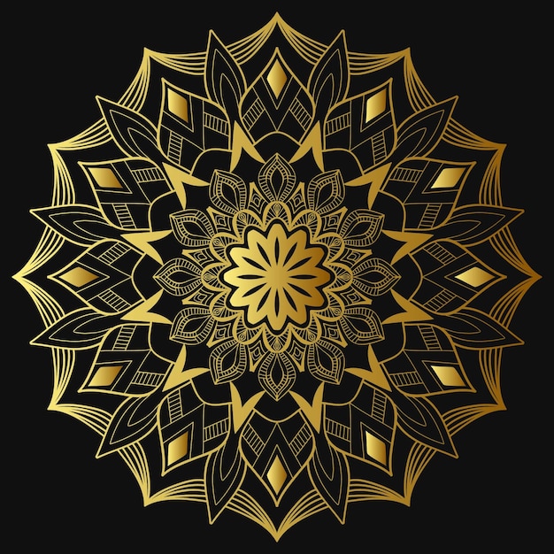 Golden arabesque luxury mandala background stylish decorative mandala design