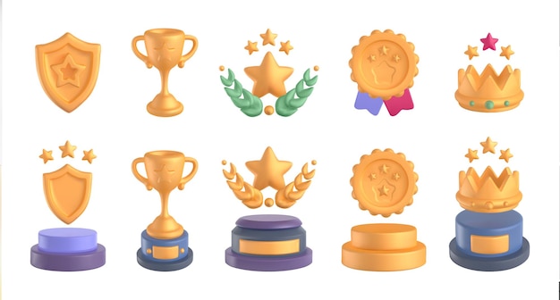 Golden award icons