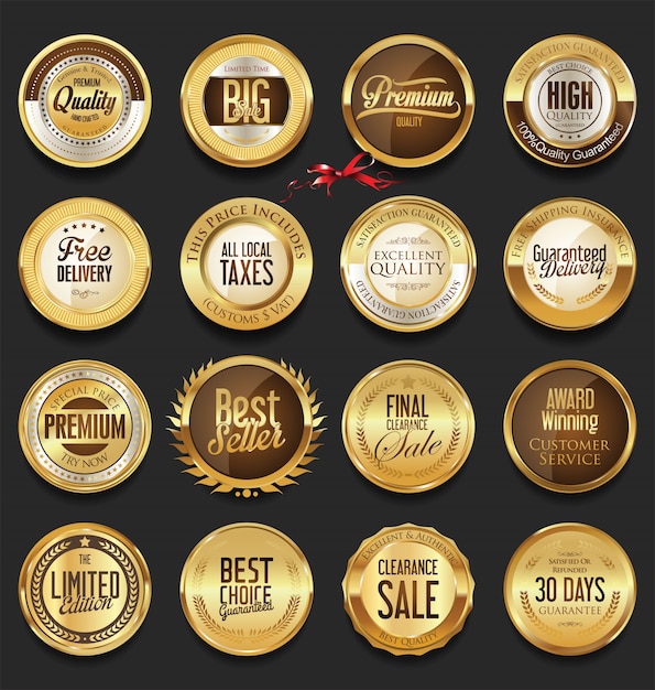 golden badges collection