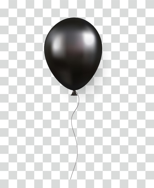 Golden balloon on transparent background