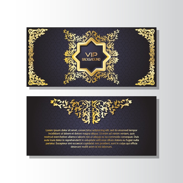 Golden banner design