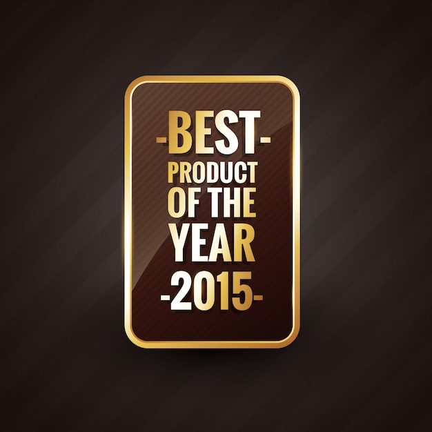 Golden best product of the year  label badge