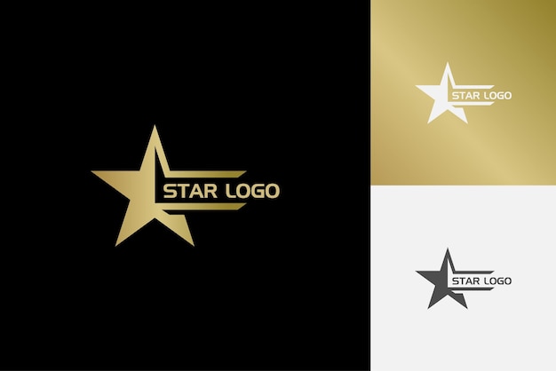 Golden best Star Luxury logo icon design Elegant and modern rising Star logotype design