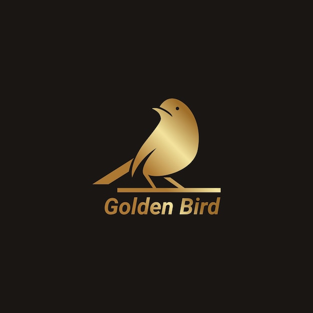 Golden Bird Logo Design Template