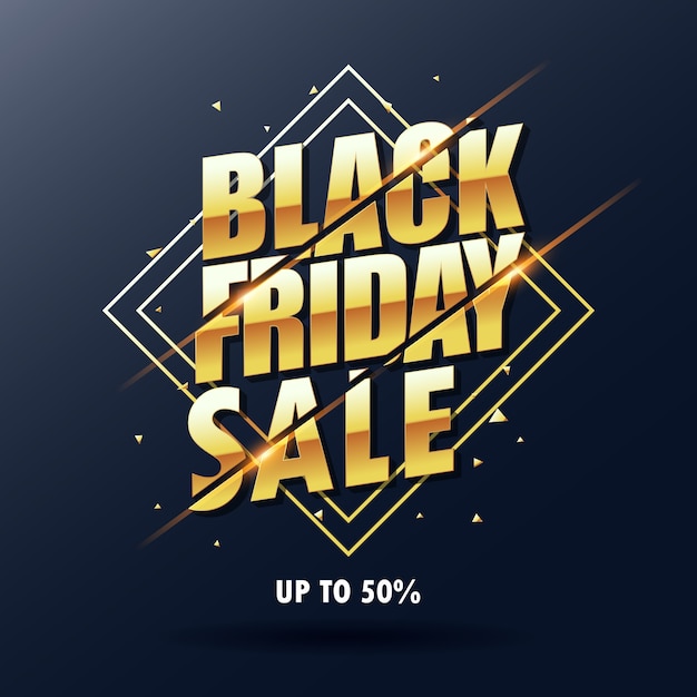 golden  black friday sale text